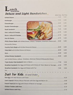 Jessie’s Diner menu 3